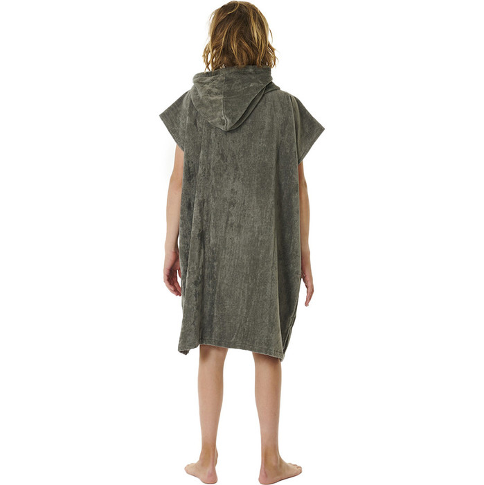 2024 Rip Curl Junior Logo Hooded Towel Changing Robe / Poncho 009BTO - Grey